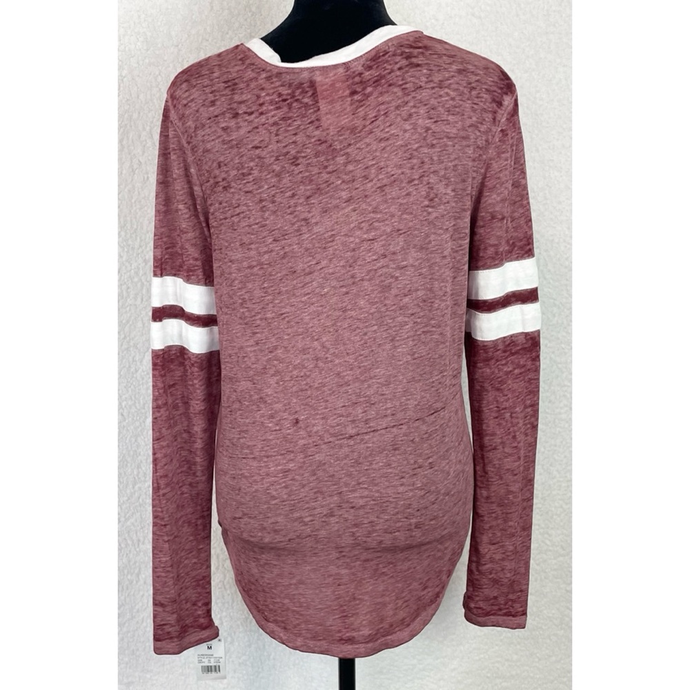 (NWT) DISNEY • Maroon/White Minnie Mouse Long Sleeve Casual Shirt, M - Picture 7 of 14